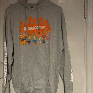 Nickelodeon Gray and Orange Sweatshirt Hoodie
